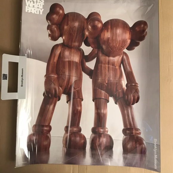 Kaws What Party Brooklyn Museum Poster Along The Way Poster 26"x32" New - Picture 2 of 2